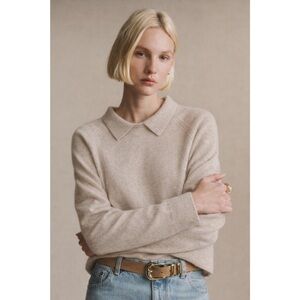 Everlane | 100% Cashmere Women's The Cashmere Collard Polo Sweater ~ Small